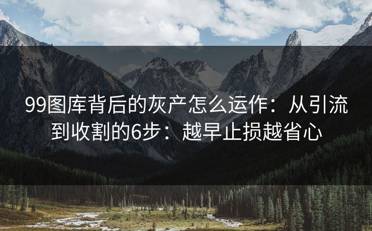 99图库背后的灰产怎么运作：从引流到收割的6步：越早止损越省心